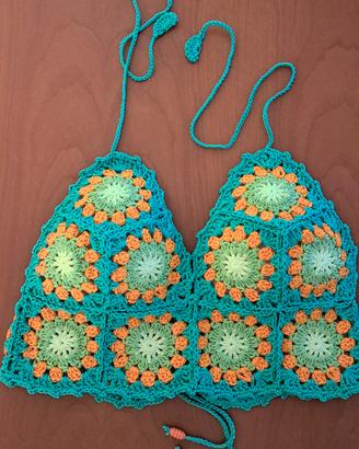 Top crochet in cotone