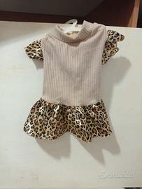 vestitini leopardato per cani
