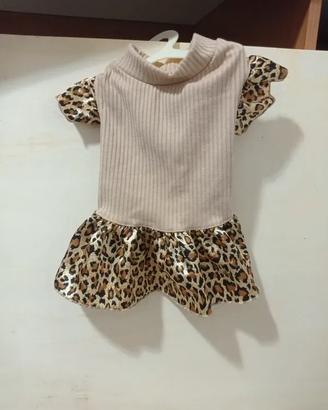 vestitini leopardato per cani
