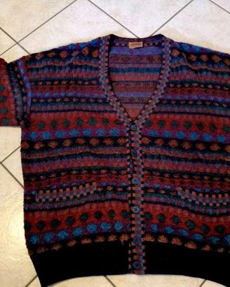 cardigan,maglione in pura lana,missoni TG XL
