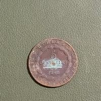 moneta 5 centesimi 1826 - regno di Sardegna