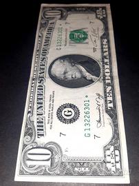 Banconota da collezione 10 dollari 1974 stella *