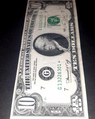 Banconota da collezione 10 dollari 1974 stella *