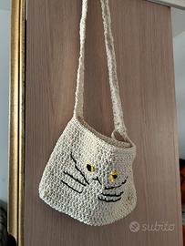 Borseta recycled cotton fatto a mano