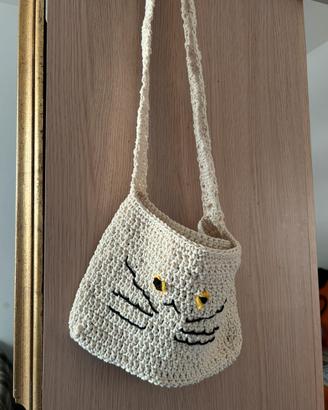 Borseta recycled cotton fatto a mano