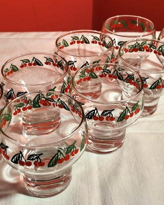Set 8 bicchieri in vetro trasparente rotondi 