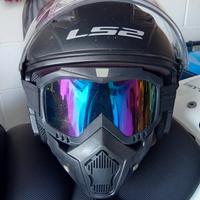 Casco Jet LS2 con maschera