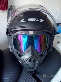 Casco Jet LS2 con maschera