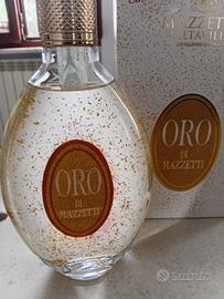 Grappa Oro di Mazzetti d’Altavilla con foglie d’or