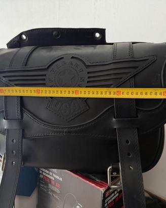 Borsa Laterale Custom in Vero Cuoio Rigido (Stile