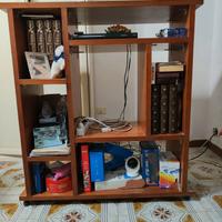 Libreria o mobile tv in ciliegio 