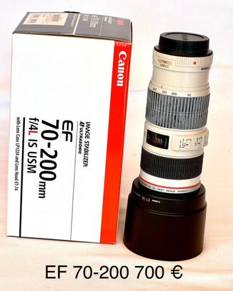 obiettivo canon EF 70-200 F4L IS USM