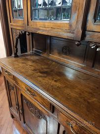 Madia con vetro in cristallo molato e piombato