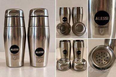  coppia shaker alessi acciaio inox made in Italy 
