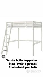 Letto a soppalco modello Ikea 1 piazza e mezza