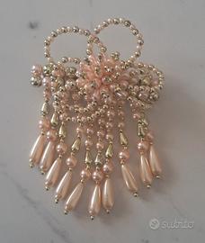 Fermaglio vintage per capelli perle