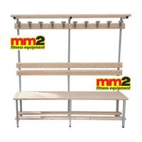 Panca spogliatoio GATEPRO  200cm con appendiabiti
