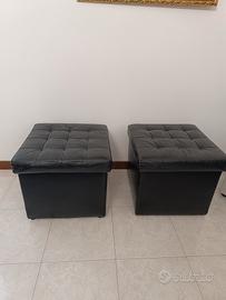 Coppia pouf contenitori