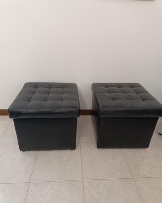 Coppia pouf contenitori