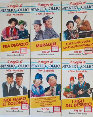 Lotto 10 VHS Stanlio e Ollio