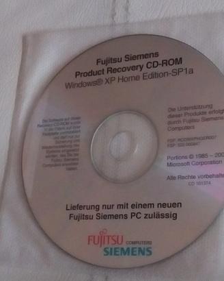 CD SISTEMA OPERATIVO WINDOWS XP HOME EDITION SP1