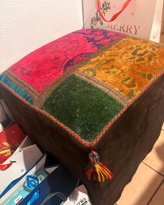 Pouf persiano quadrato patchwork – artigianale