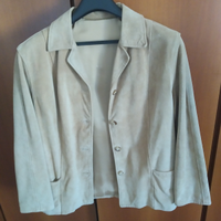 Giacca in pelle scamosciata