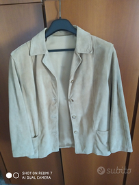 Giacca in pelle scamosciata