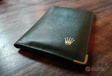 Portafogli Rolex verde vintage