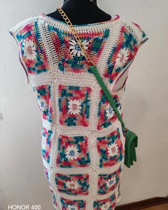 articoli Abito/gilet lungo crochet, Granny Square 
