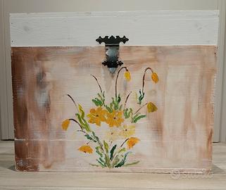 SCAROLA IN LEGNO DECORATA