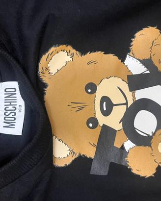 Tshirt nera a manica corta bambino Moschino