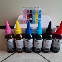 KIT 6 CARTUCCE RICARICABILI+6X100ML EPSON