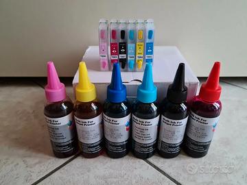 KIT 6 CARTUCCE RICARICABILI+6X100ML EPSON