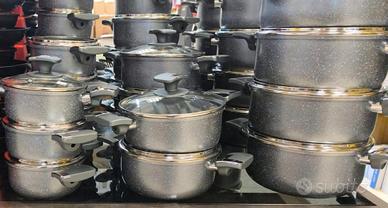 Rockchef set 3 casseruole con coperchio