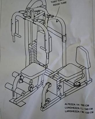 Panca multifunzione completa