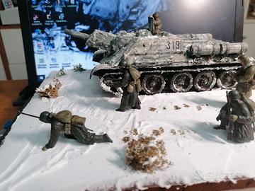 Diorama 1:35 semovente russo SU-122