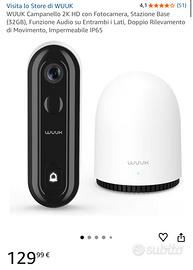 Campanello Video WUUK 2K HD con Stazione Base