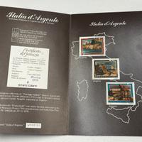 Francobolli Italia d'argento 800 Sicilia dorarte