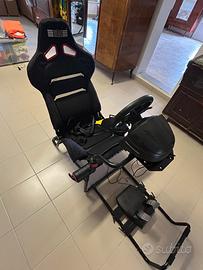 Postazione next level + volante thrustmaster t300