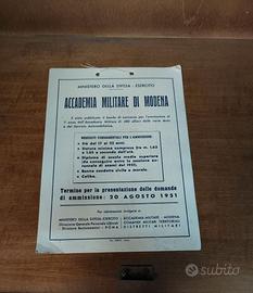 Volantino, bando Accademia Militare di Modena