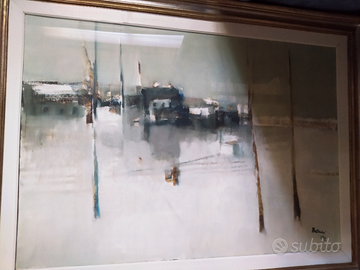 Quadro Lido Bettarini "Paesaggio con neve"