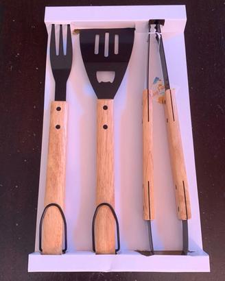 Set utensili Barbecue in legno