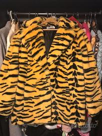 Cappotto pelliccia sintetica  tiger animalier Tg M
