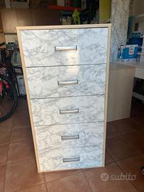scrivania e cassettiera 