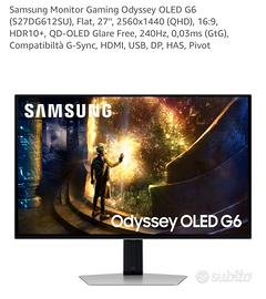 Monitor samsung G6 oled 27