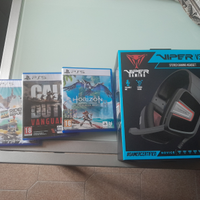 3 giochi playstation 5 più cuffie