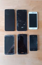 Lotto smartphones funzionanti e/o da riparare