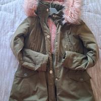 giubbotto bambina parka verde militare 10/11 anni 