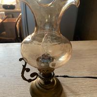Lampada antica in ottone anni 50 ad ltezza 30 cm